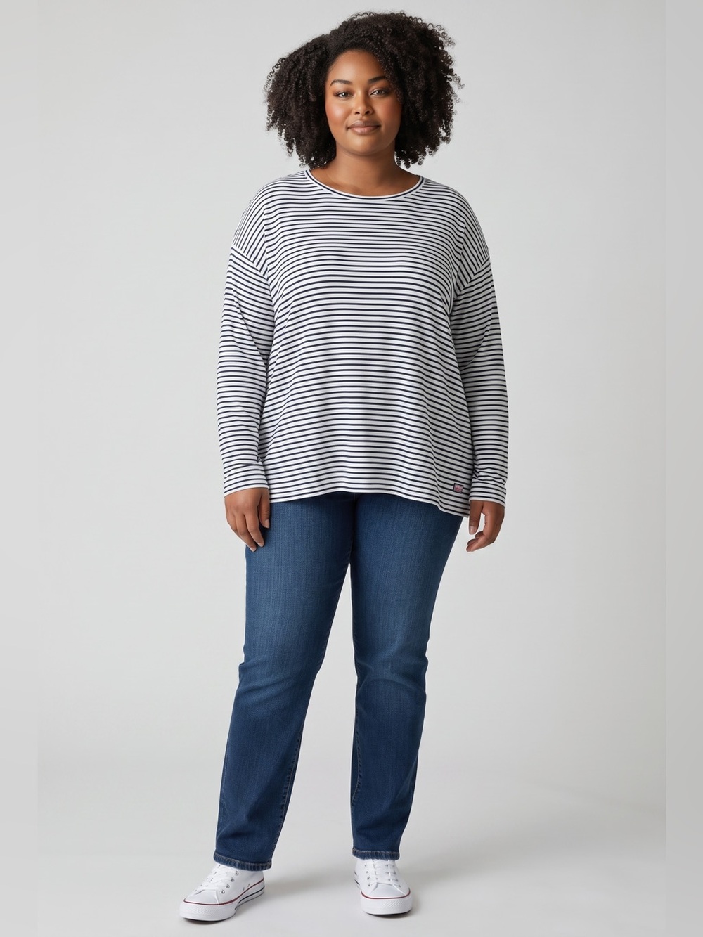 Vineyard Vines Long Sleeve Striped Tee // Blue & White // 3X